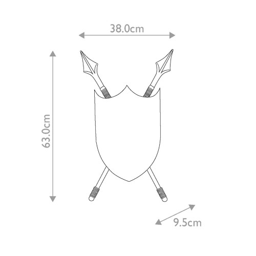 Kinkiet Crusader - 2 źródła światła - Oksydowany brąz