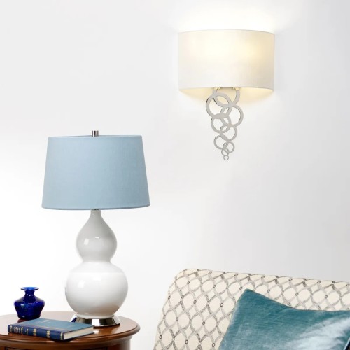 Duży kinkiet Curtis - 2 źródła światła - Polerowany chrom