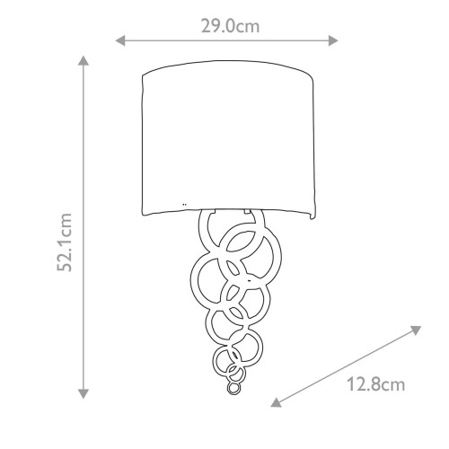 Średni kinkiet Curtis - 1 źródło światła - Postarzany mosiądz