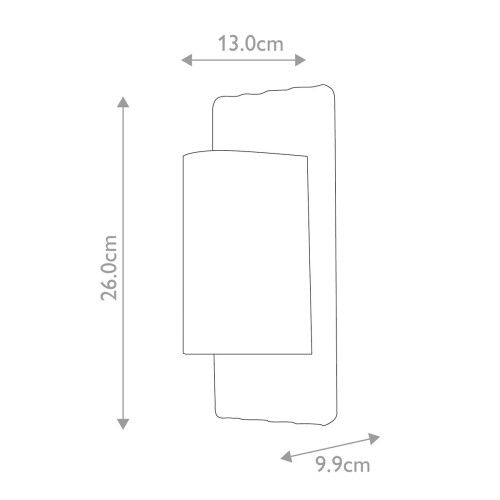 Latarnia naścienna Dali - 2 źródła światła - Szary