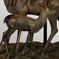 Lampa stołowa Amelia - 1 źródło światła - Brązowa patyna