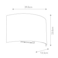 Duży kinkiet Cooper - 2 źródła światła - Polerowany chrom