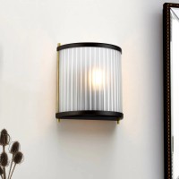 Kinkiet Corona - 1 źródło światła - Ciemnobrązowy, postarzany mosiądz