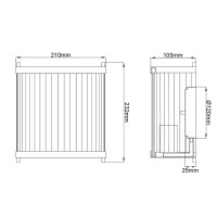 Kinkiet Corona - 1 źródło światła - Ciemnobrązowy, postarzany mosiądz