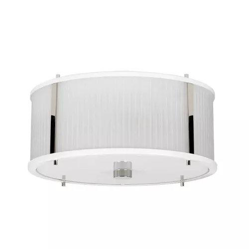 Lampa wisząca Corona - 3 źródła światła - Satynowa biel, polerowany nikiel
