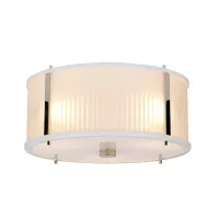 Lampa wisząca Corona - 3 źródła światła - Satynowa biel, polerowany nikiel