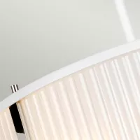 Lampa wisząca Corona - 3 źródła światła - Satynowa biel, polerowany nikiel