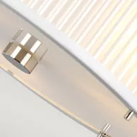 Lampa wisząca Corona - 3 źródła światła - Satynowa biel, polerowany nikiel