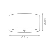 Plafon 45,7 cm Fletcher - 3 źródła światła - Polerowany chrom