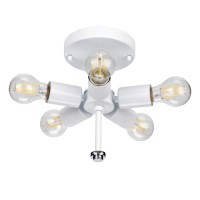 Plafon 55,9 cm Fletcher - 5 źródeł światła - Polerowany chrom