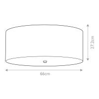 Plafon 66 cm Fletcher - 5 źródeł światła - Polerowany chrom