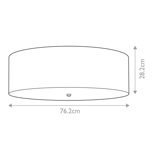 Plafon 76,2 cm Fletcher - 7 źródeł światła - Polerowany chrom
