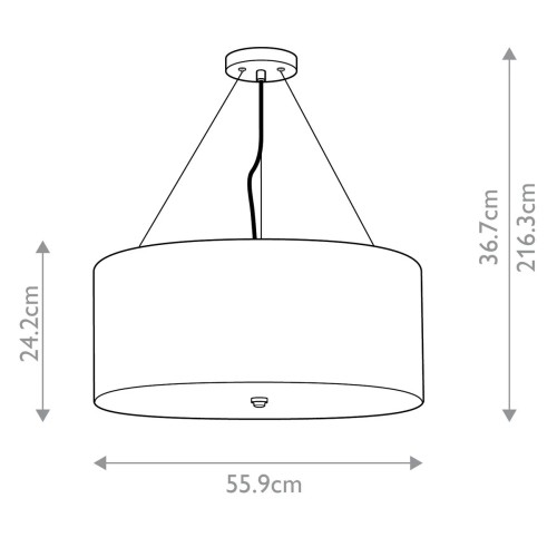 Lampa wisząca 55,9 cm Pearce - 5 źródeł światła - Postarzany mosiądz