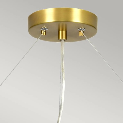 Lampa wisząca 66 cm Pearce - 5 źródeł światła - Postarzany mosiądz