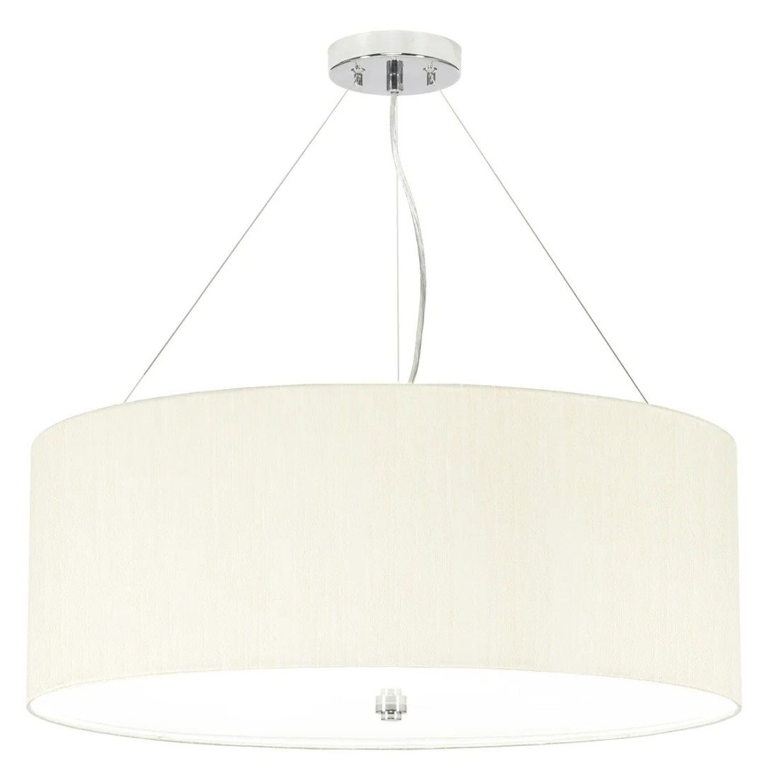 Lampa wisząca 66 cm Pearce - 5 źródeł światła - Polerowany chrom