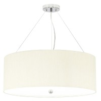 Lampa wisząca 66 cm Pearce - 5 źródeł światła - Polerowany chrom