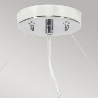 Lampa wisząca 66 cm Pearce - 5 źródeł światła - Polerowany chrom