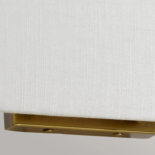 Duży kinkiet Riley - 2 źródła światła - Postarzany mosiądz