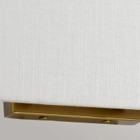 Duży kinkiet Riley - 2 źródła światła - Postarzany mosiądz