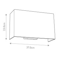 Duży kinkiet Riley - 2 źródła światła - Postarzany mosiądz