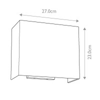 Średni kinkiet Riley - 1 źródło światła - Polerowany chrom
