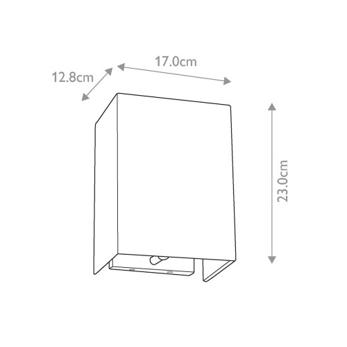 Mały kinkiet Riley - 1 źródło światła - Polerowany chrom