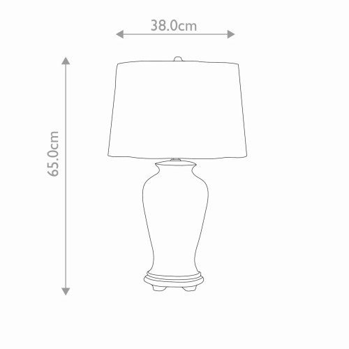 Lampa stołowa Ying - 1 źródło światła - Niebieski, biały