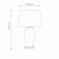 Lampa stołowa Ying - 1 źródło światła - Niebieski, biały