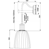 Kinkiet Douille - 1 źródło światła - Polerowany nikiel