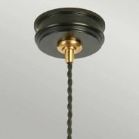 Lampa wisząca Douille - 1 źródło światła - Czarny, polerowany mosiądz