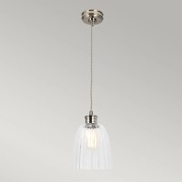 Lampa wisząca Douille - 1 źródło światła - Polerowany nikiel