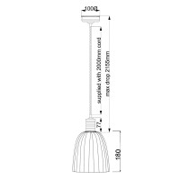 Lampa wisząca Douille - 1 źródło światła - Polerowany nikiel