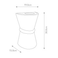 Latarnia naścienna Dungarvan - 2 źródła światła - Czarny