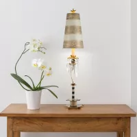 Lampa stołowa Birdland - 1 źródło światła - Kremowy, złoty