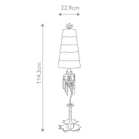 Lampa stołowa Birdland - 1 źródło światła - Kremowy, złoty