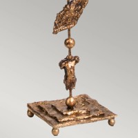 Lampa podłogowa Fragment - 1 źródło światła - Postarzane złoto