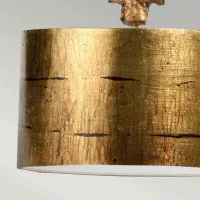 Duża lampa wisząca Fragment - 1 źródło światła - Postarzane złoto