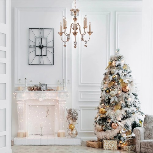 Żyrandol Mignon - 8 źródeł światła - Złoty, srebrny