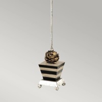 Lampa stołowa Peony - 1 źródło światła - Taupe, czarny