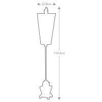 Lampa stołowa Peony - 1 źródło światła - Taupe, czarny