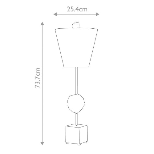 Lampa stołowa Petra - 1 źródło światła - Biały