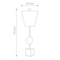 Lampa stołowa Petra - 1 źródło światła - Biały