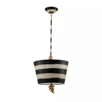Lampa wisząca South Beach - 1 źródło światła - Czarny, beżowy, złoty