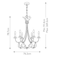 Żyrandol Sweet Olive - 6 źródeł światła - Złoty