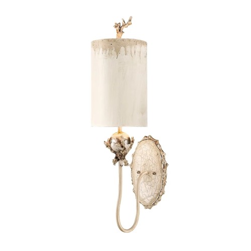 Kinkiet Trellis - 1 źródło światła - Beżowa patyna, srebrny