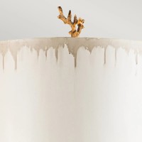 Lampa podłogowa Trellis - 1 źródło światła - Beżowa patyna, srebrny