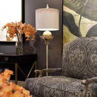 Lampa podłogowa Trellis - 1 źródło światła - Beżowa patyna, srebrny