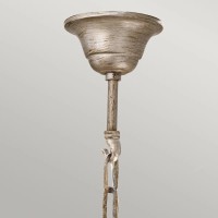 Żyrandol Abbey - 3 źródła światła - Srebrny