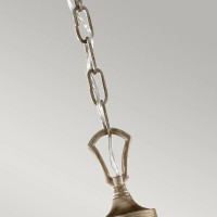 Żyrandol Abbey - 5 źródeł światła - Srebrny