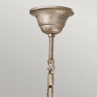 Żyrandol Abbey - 5 źródeł światła - Srebrny